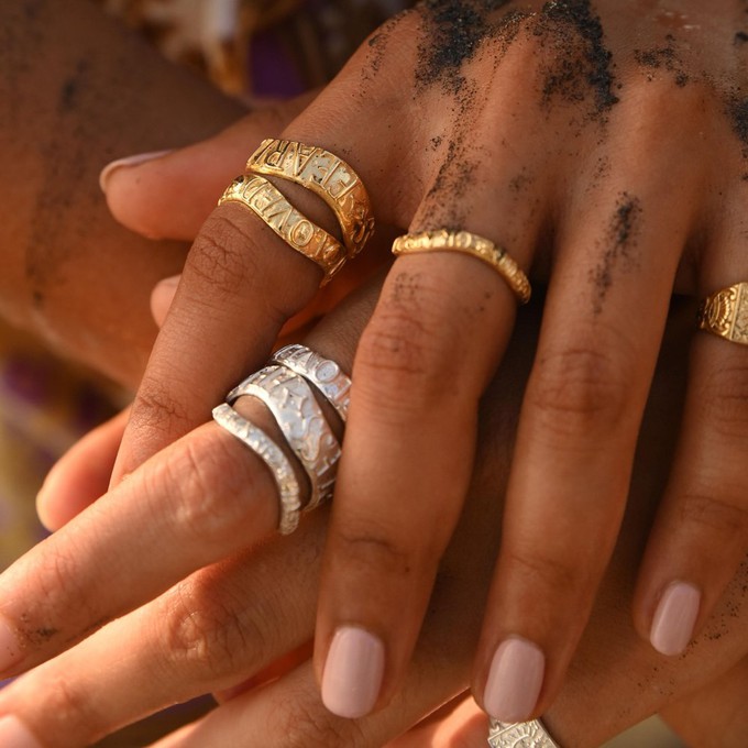 Grateful Affirmation Stacking Ring Silver from Loft & Daughter