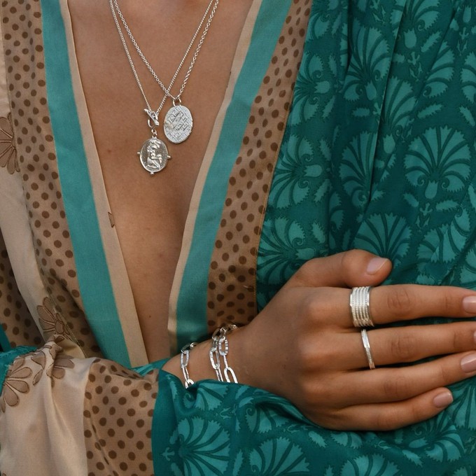 Chunky Relic Stacking Ring Silver from Loft & Daughter