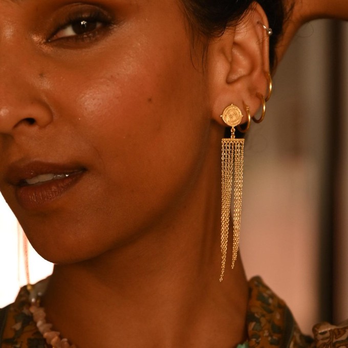 Divine Compass Earrings Gold Vermeil from Loft & Daughter