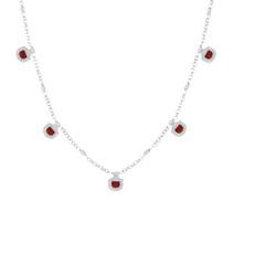 Amara Choker Red Garnet Silver via Loft & Daughter