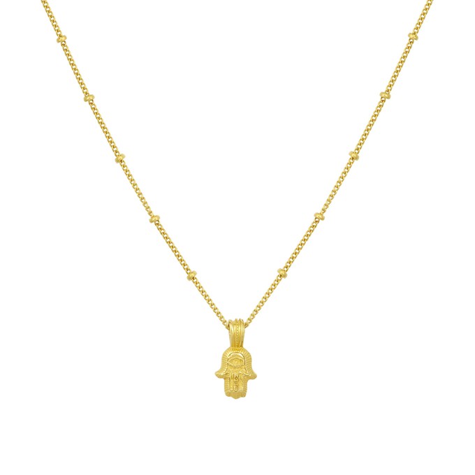 Tiny Hamsa Choker Gold Vermeil from Loft & Daughter