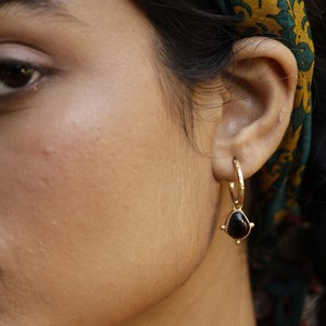 Soul Stone Hoops Red Garnet from Loft & Daughter