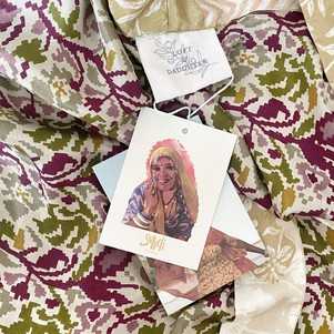 If Saris Could Talk Maxi Kimono- Royal Ditsy from Loft & Daughter