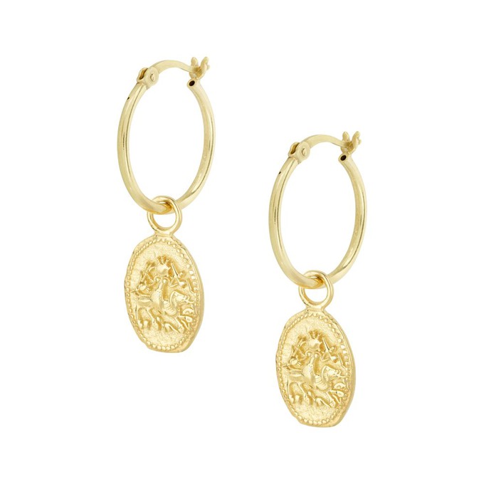 Baby Courage Hoops Gold Vermeil from Loft & Daughter