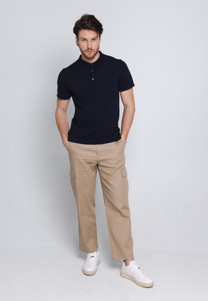 FINEST COTTON KNITTED POLO | Dark Blue from Loop.a life