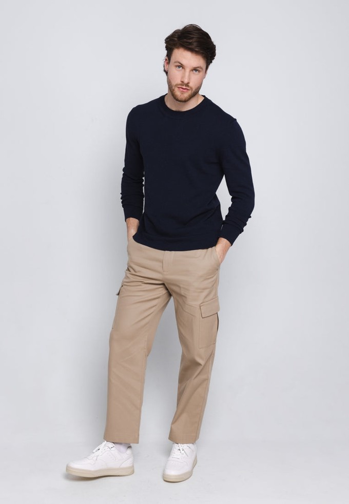 FINEST COTTON SWEATER MEN | Dark Blue from Loop.a life