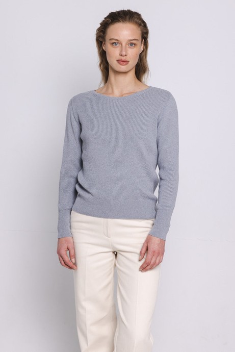 CLASSY BOATNECK SWEATER | Light Grey from Loop.a life