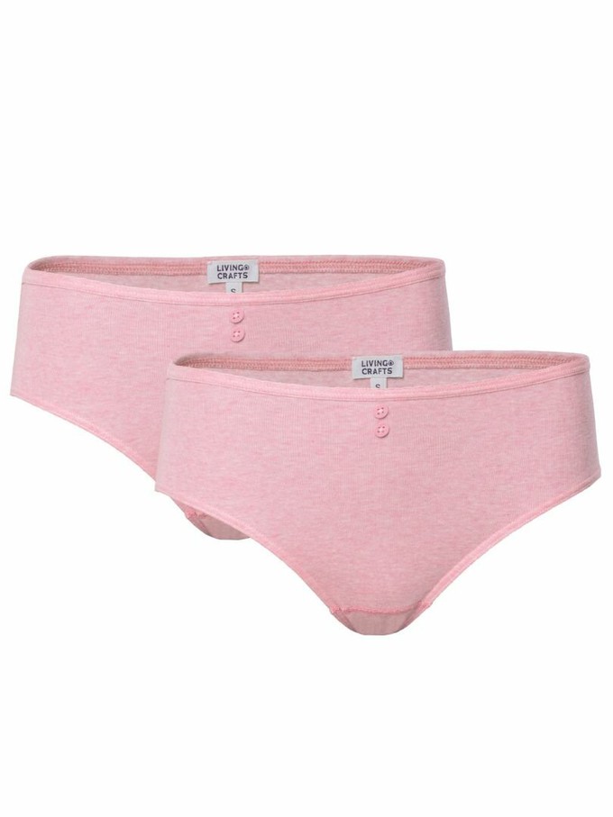 Dames slips 100% katoen Rasina 2-pack - roze XL-48 from Lotika