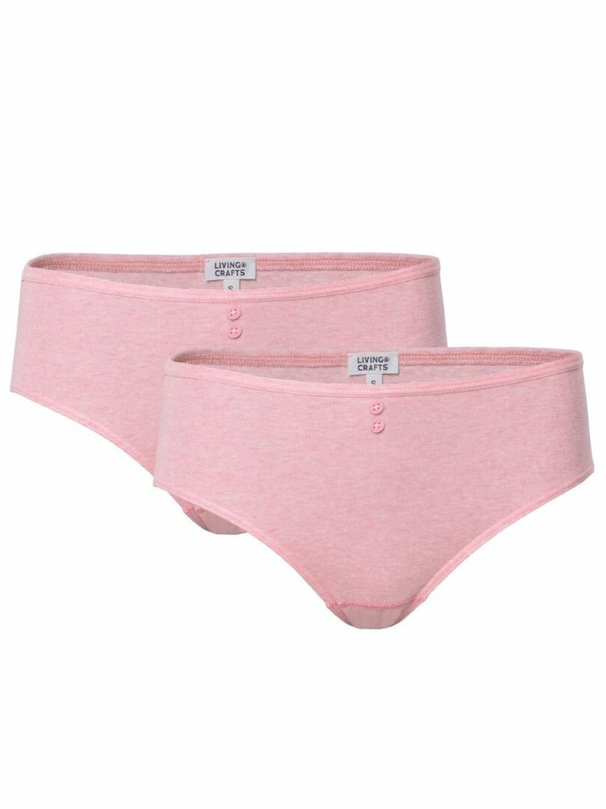 Dames slips 100% katoen Rasina 2-pack - roze from Lotika