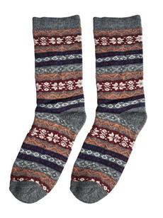Alpaca sokken met motief fiesta - grijs via Lotika