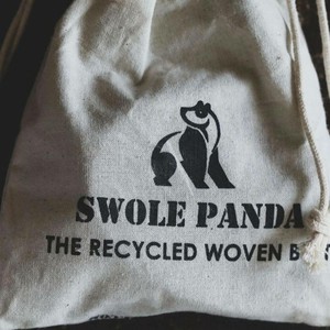 Swole Panda - gevlochten riem - zwart from Lotika