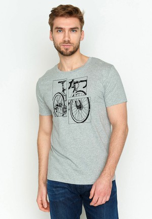 Greenbomb - T-shirt bike cut - heather grey - maat XL from Lotika