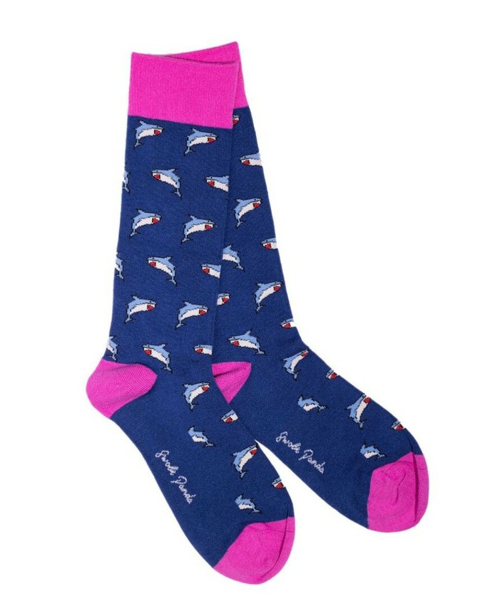 Swole Panda bamboe sokken haaien - navy from Lotika