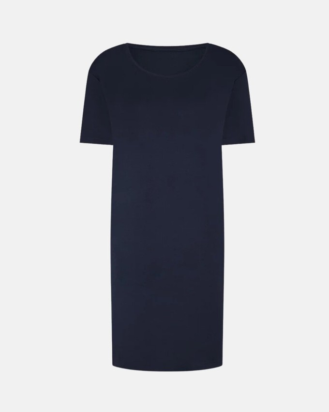 Bamboe dames nachthemd korte mouw Nora – navy from Lotika Bamboe dames nachthemd korte mouw Nora – navy from Lotika
