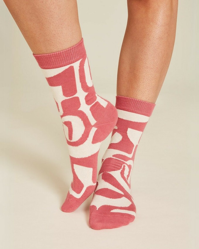 Tranquillo sokken bio katoen abstract - rose mt 35-38 from Lotika