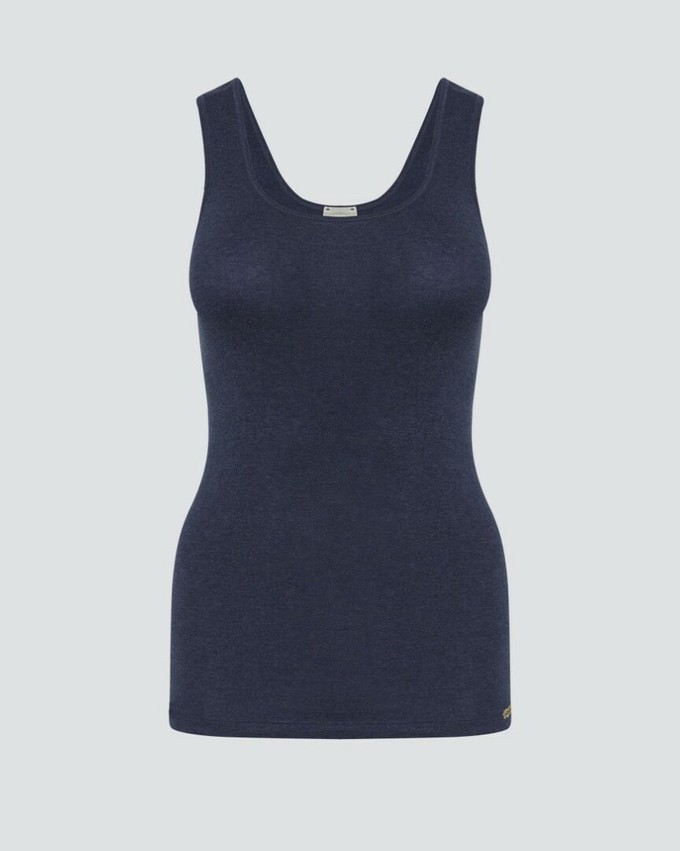 Comazo hemd brede bandjes katoen - marineblauw from Lotika