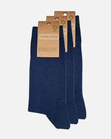 Albero Natur sokken bio-katoen 3 paar - donkerblauw via Lotika