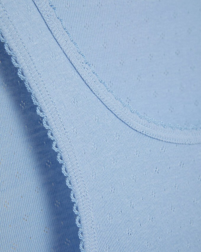 Comazo dames hemd brede bandjes 100% katoen – light blue from Lotika