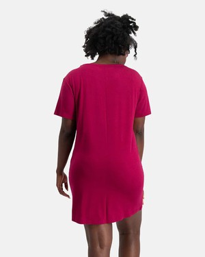 Bamboe dames nachthemd korte mouw Nora – bordeaux from Lotika Bamboe dames nachthemd korte mouw Nora – bordeaux from Lotika