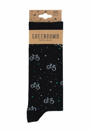 Greenbomb sokken dames bike space zwart - from Lotika