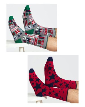 Kerstsokken cadeaudoos heren - candy cane and star from Lotika