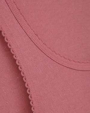 Comazo dames hemd brede bandjes 100% katoen – old rose from Lotika