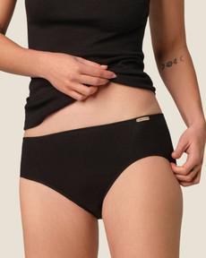 Comazo dames slip 100% katoen – zwart via Lotika