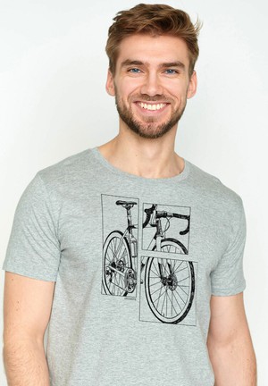 Greenbomb - T-shirt bike cut - heather grey - maat XL from Lotika
