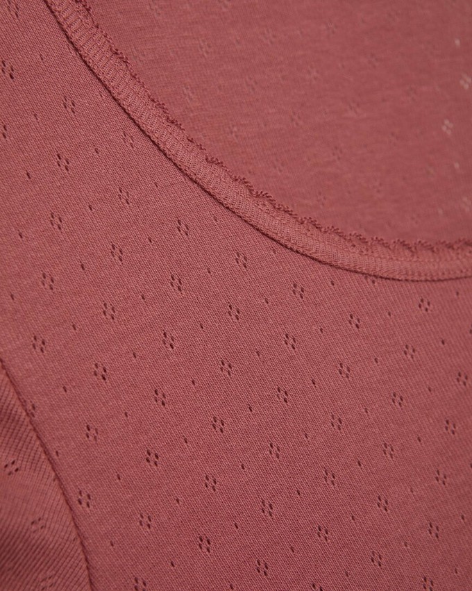 Comazo dames pyjamashirt lange mouwen katoen – old rose from Lotika