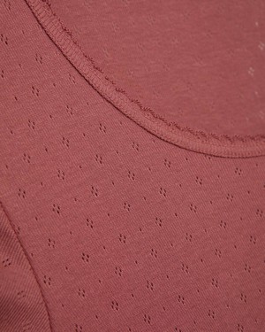 Comazo dames pyjamashirt lange mouwen katoen – old rose from Lotika