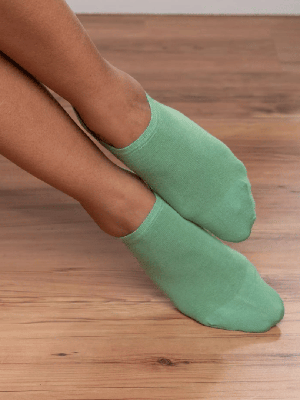 Enkelsokken dames katoen Abby 2-pack - groen - wit - maat 35/38 from Lotika
