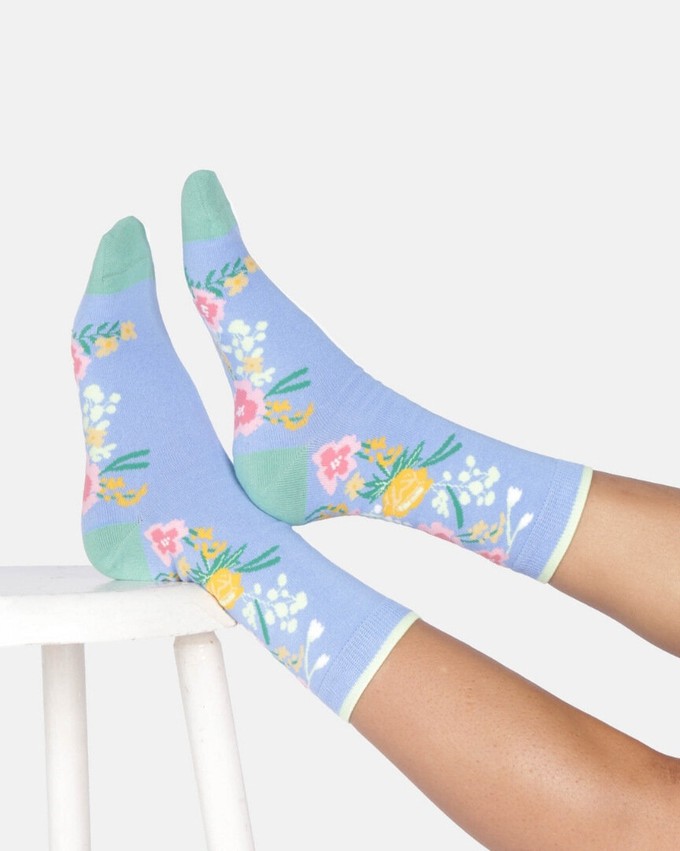 Thought damessokken giftbox met bloemen from Lotika