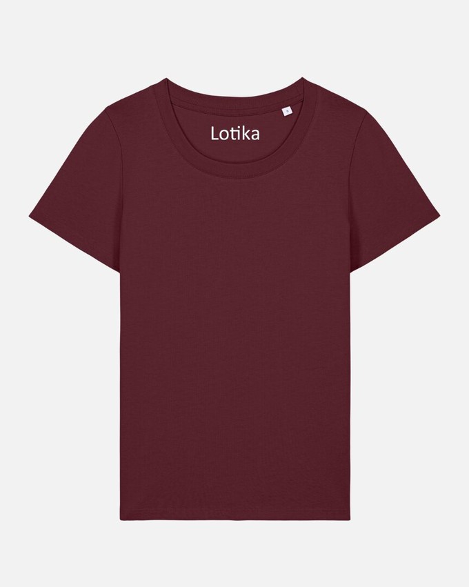 Lotika dames T-shirt Elin biologisch katoen - burgundy from Lotika
