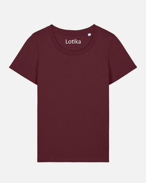 Lotika dames T-shirt Elin biologisch katoen - burgundy from Lotika