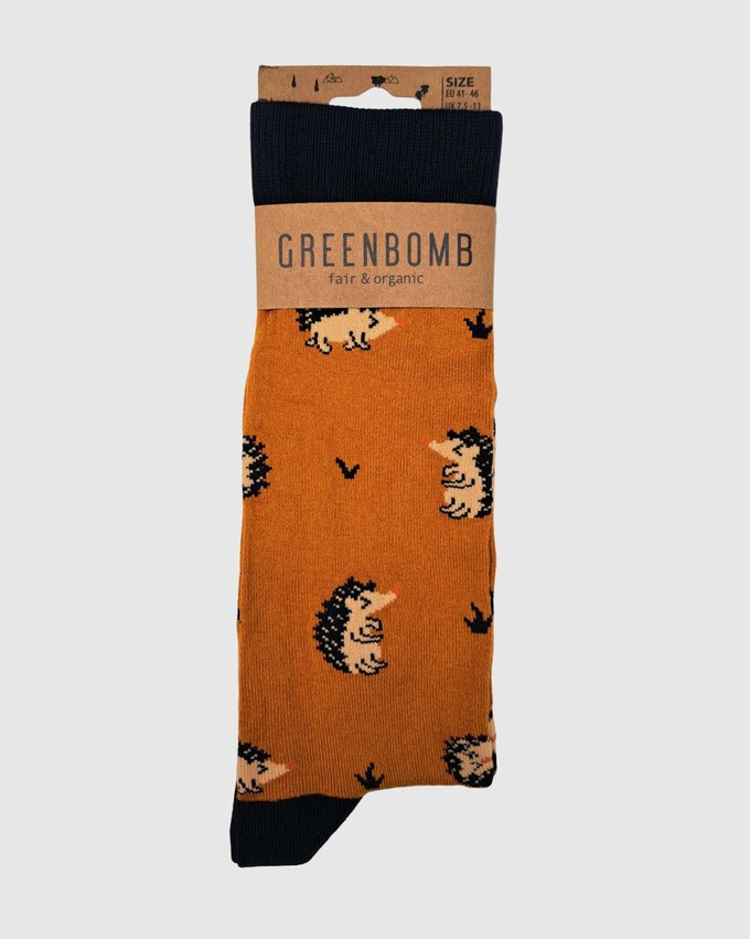 Greenbomb sokken heren egels - okergeel from Lotika
