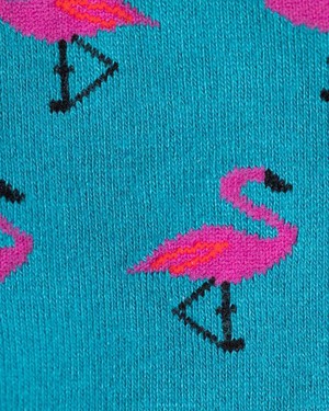 Swole Panda bamboe dames sokken flamingo's - blauw from Lotika