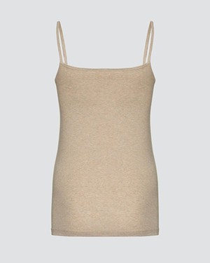 Comazo topje spaghettibandjes katoen - beige melange from Lotika