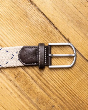 Swole Panda gevlochten riem - beige blauw from Lotika