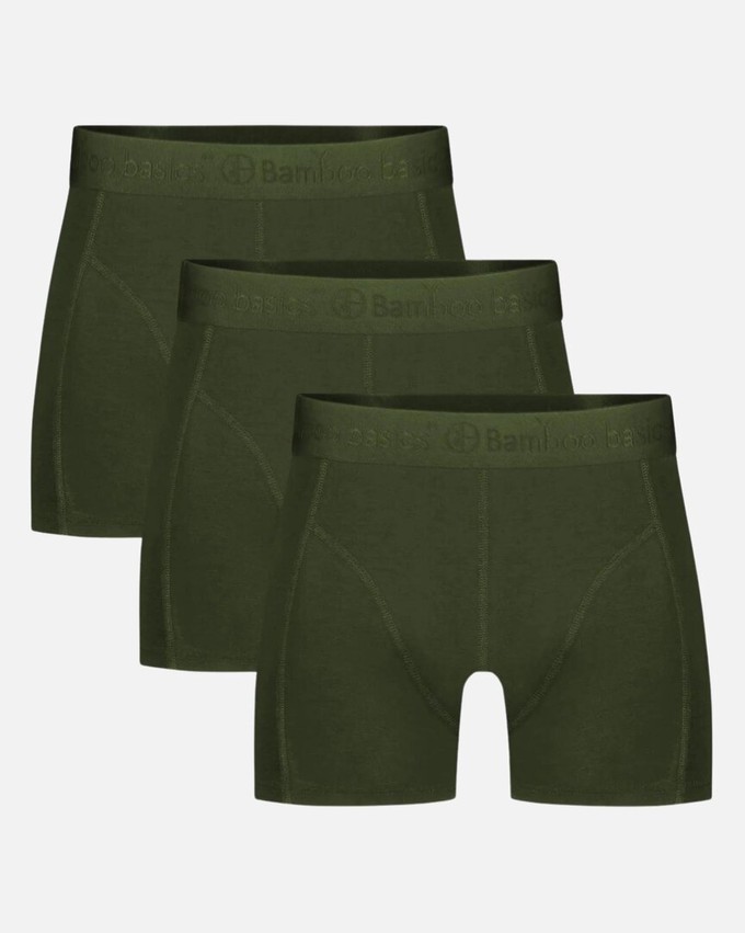Bamboo Basics bamboe boxershorts Rico ton sur ton 3-pack - army from Lotika