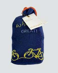 Thought bamboe heren sokken cadeauzakje fietsen - dark navy via Lotika
