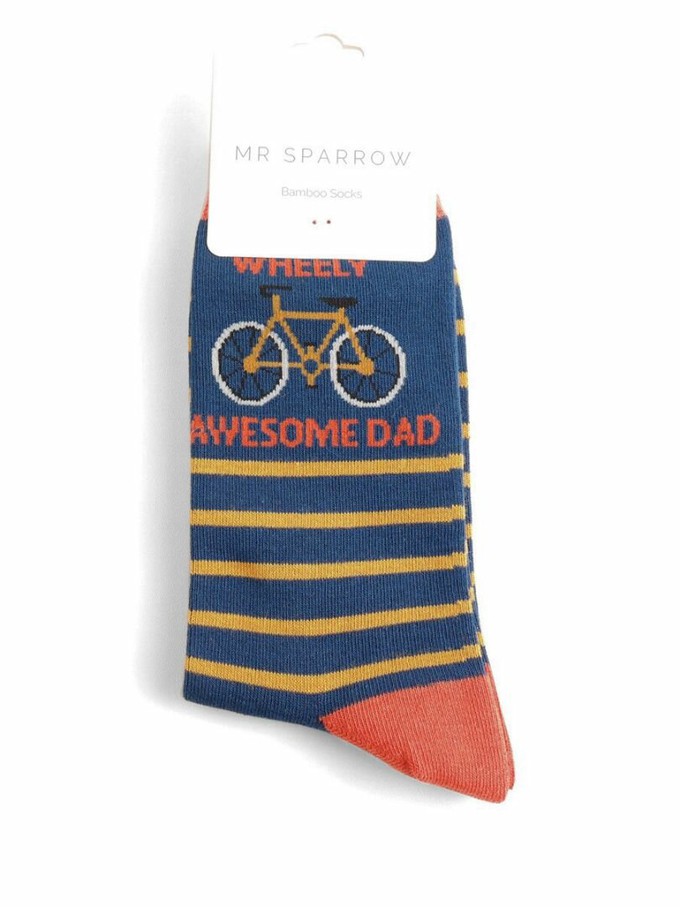 Bamboe sokken heren wheely awesome dad - navy from Lotika