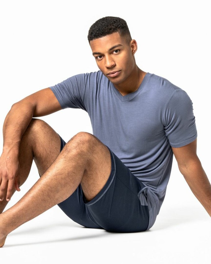 Living Crafts heren pyjamaset Alessandro – night blue from Lotika