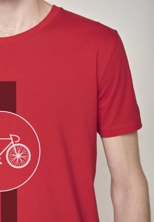 Greenbomb T-shirt - bike highway flame red - maat S from Lotika