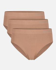 Bamboe slips naadloos Belle 3-pack - almond via Lotika