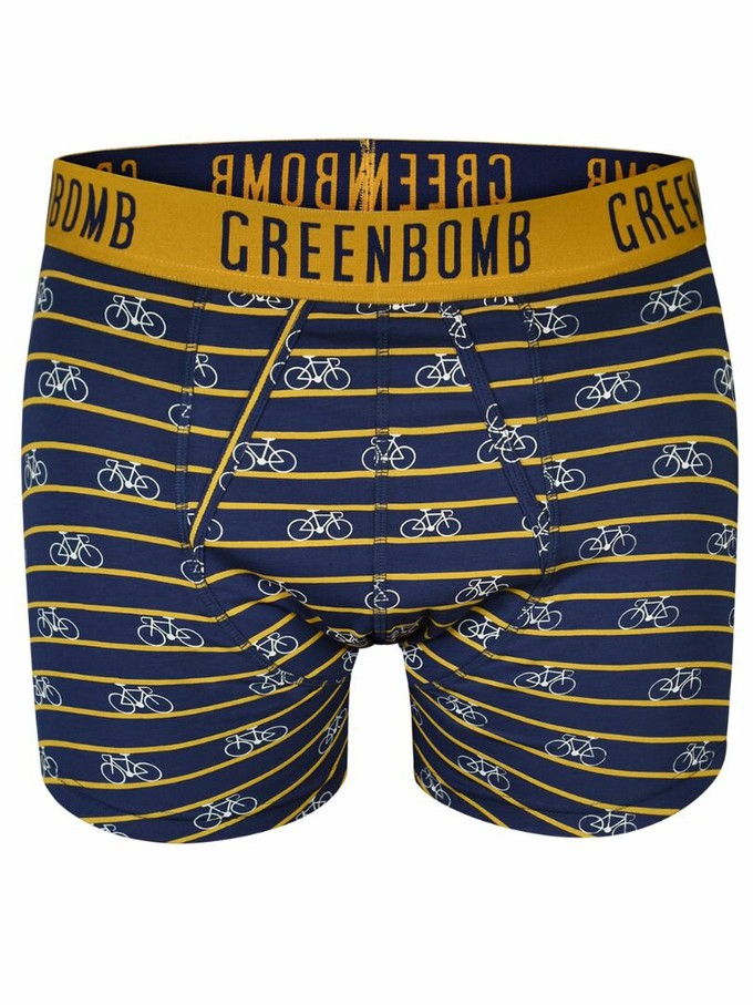 Greenbomb boxershort little bike stripes - navy XL from Lotika