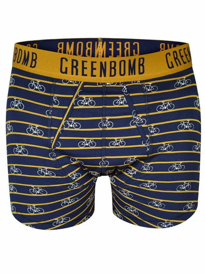 Greenbomb boxershort little bike stripes - navy from Lotika