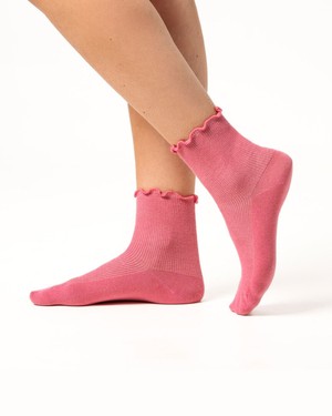 Living Crafts damessokken Asther 2-pack – white camelia from Lotika