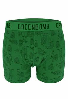 Greenbomb boxershort luiaards - groen via Lotika