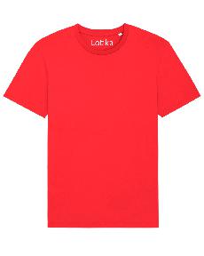 Daan T-shirt biologisch katoen go red - rood via Lotika