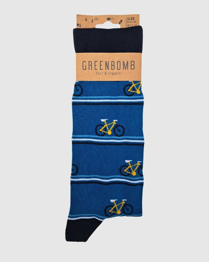 Greenbomb sokken heren bike triple stripes - blauw from Lotika